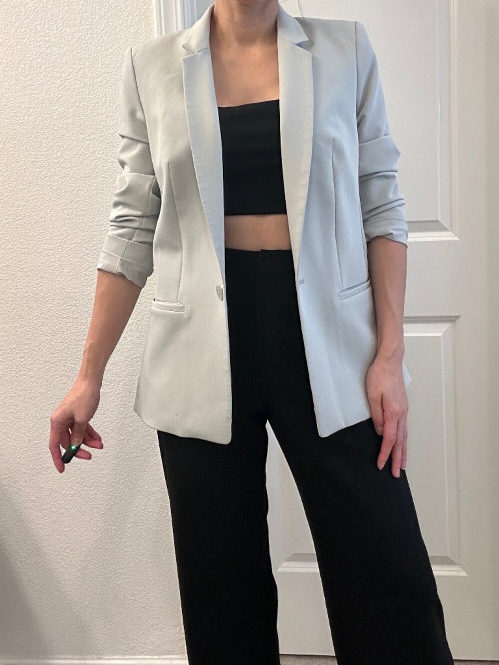 Express Doubled-Breasted Blazer size M Light Turquiose Blue